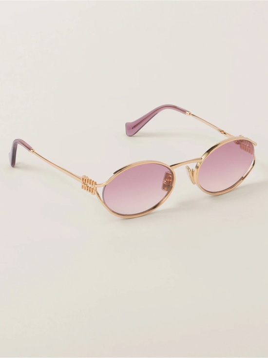 Miu Miu Accessories - Pink Miu Miu gold sunglasses